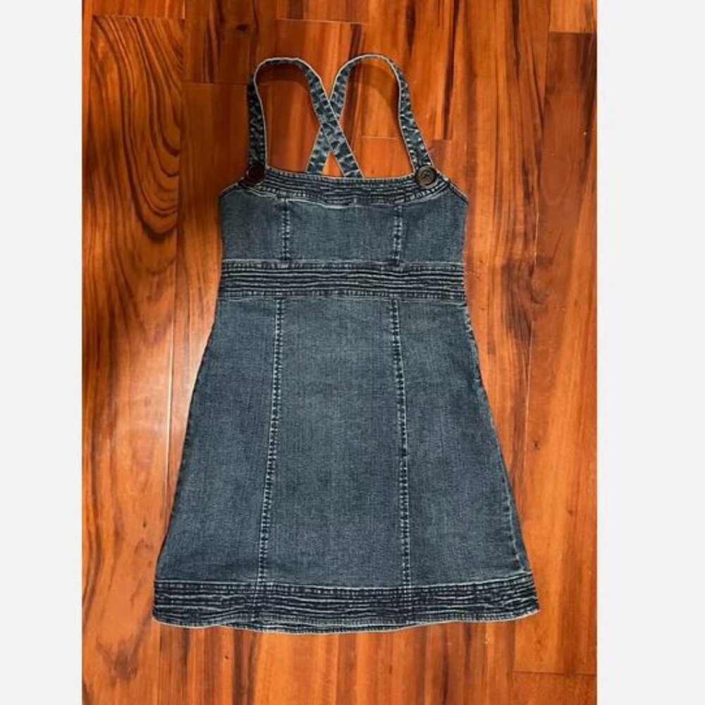 Jolt Blue Jeans Denim Sleeveless Button Mini Size 3